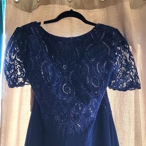Navy blue gown